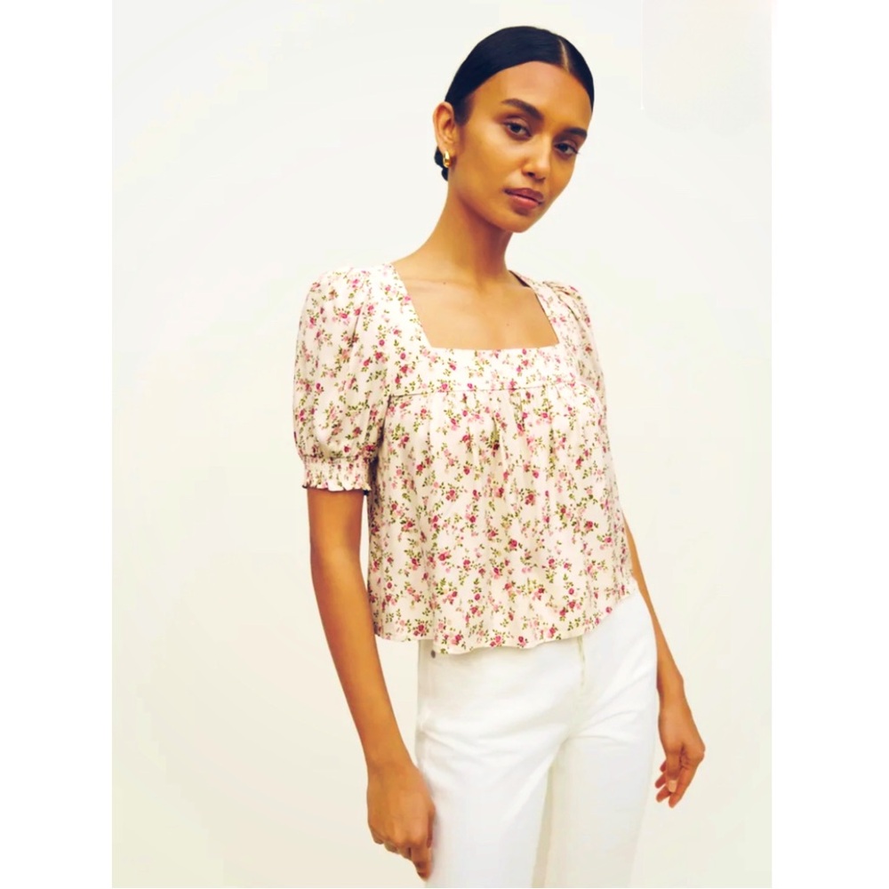 Reformation Serena Floral Blouse XS NWT